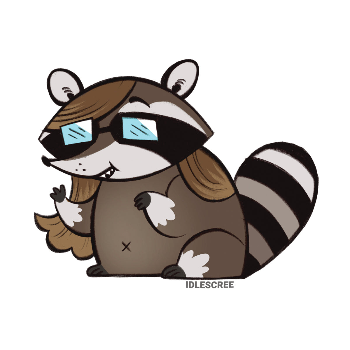 Radical Racoon - Matte Sticker