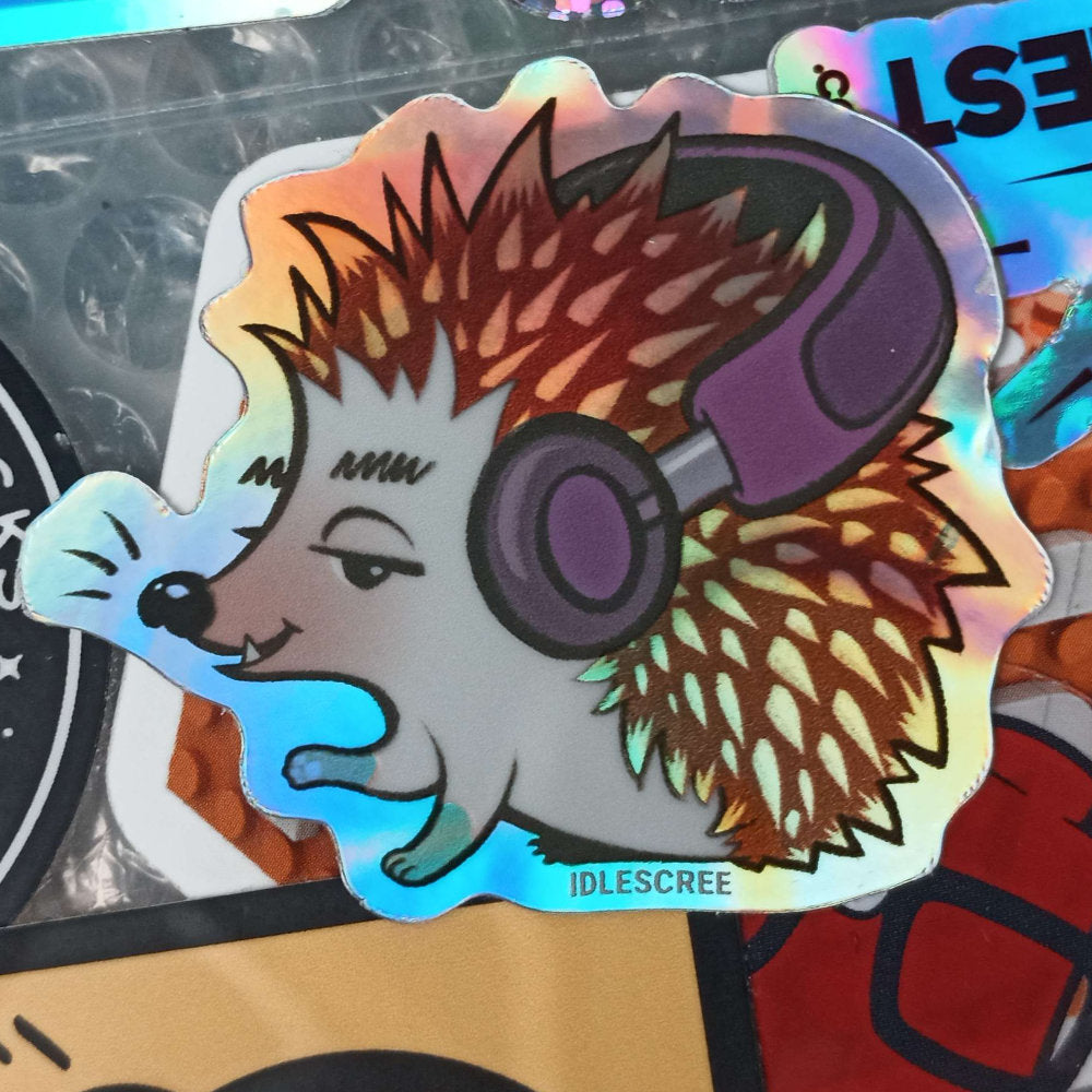 Huggable Hedgehog - Holographic Sticker