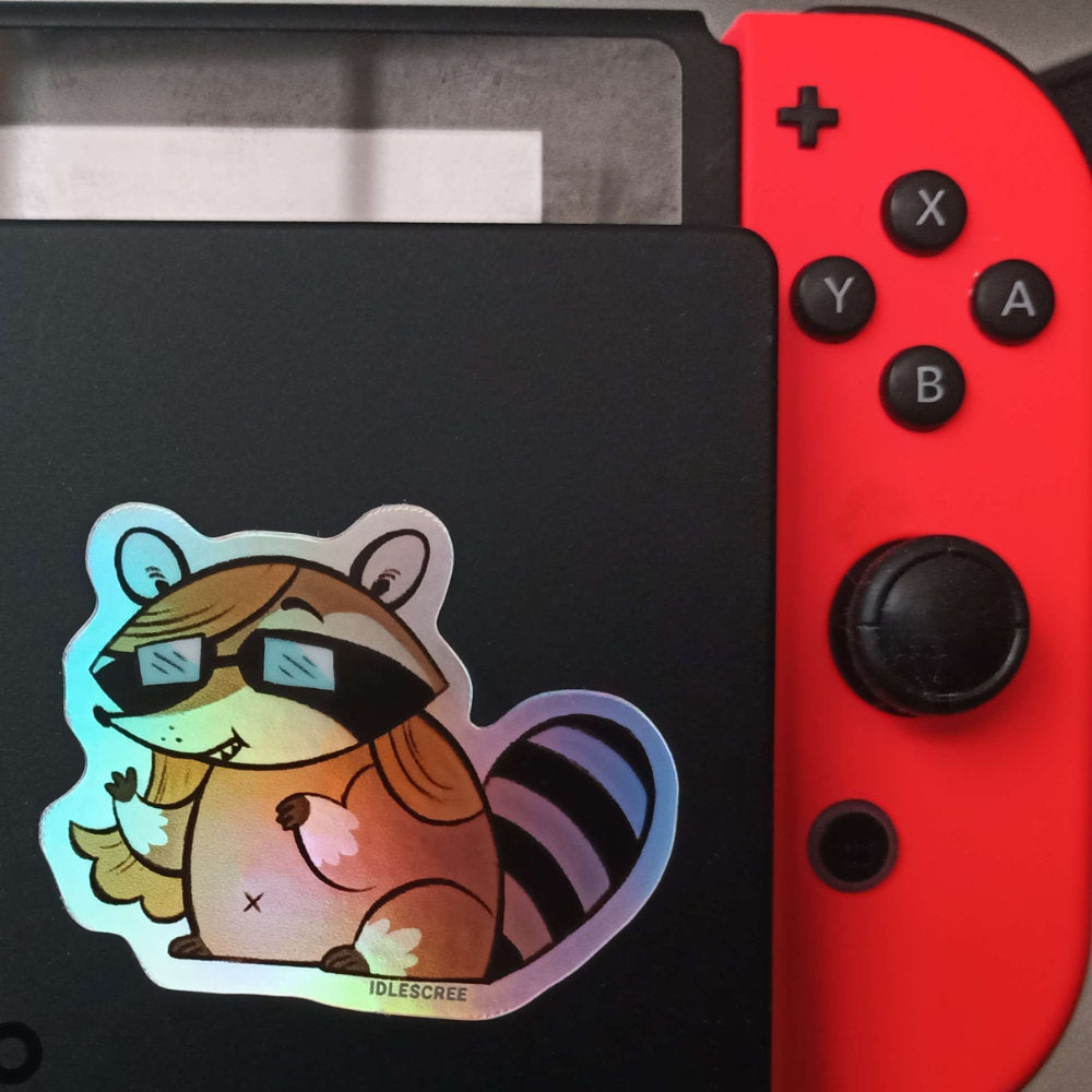 Radical Racoon - Holographic Sticker
