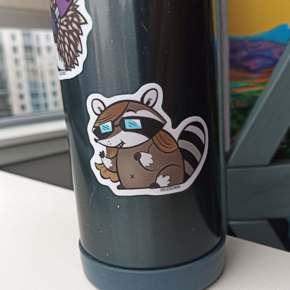 Radical Racoon - Matte Sticker